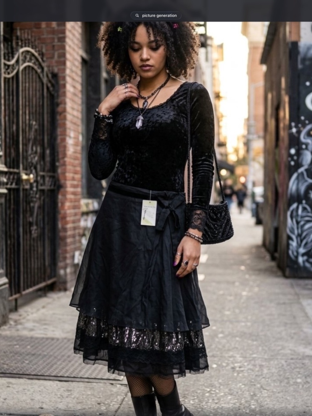 Vintage Free People (2000's) Whimsigoth Layered Skirt (NWT)